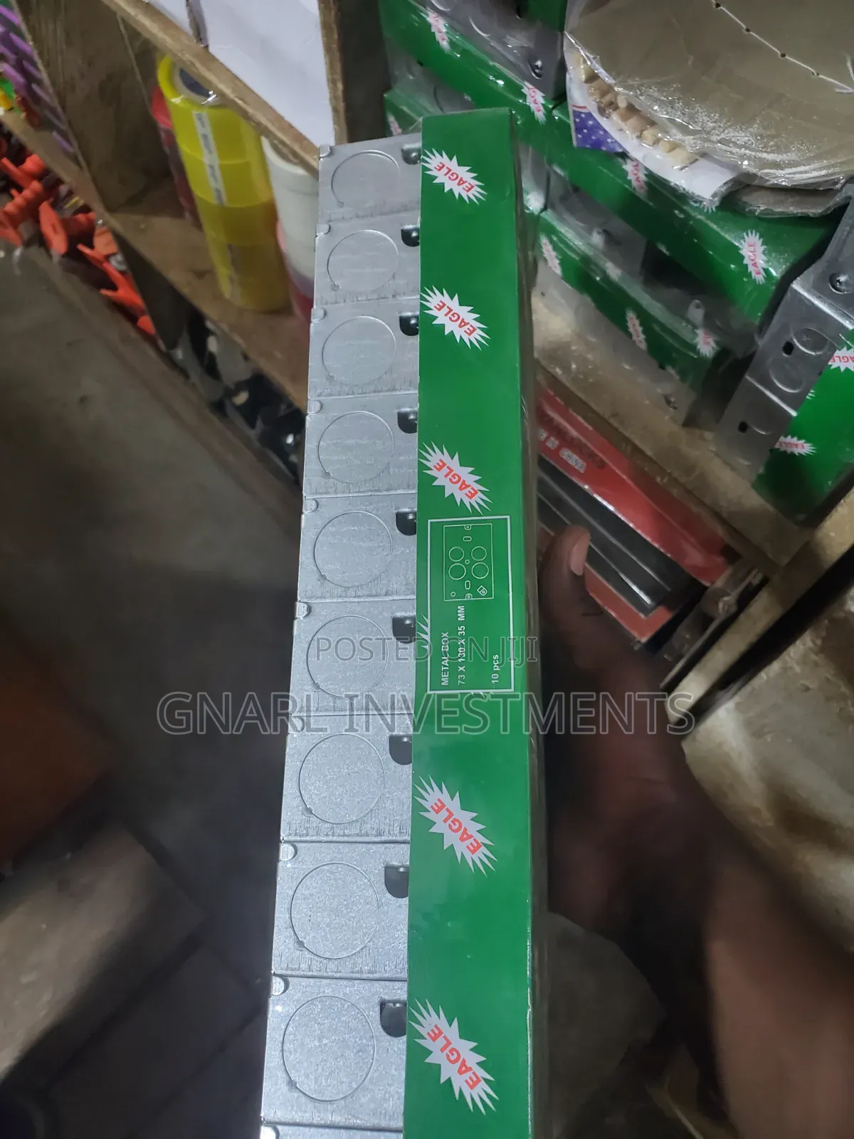 10pc Pack Galvanized GI/Knockout Box 73X130X35 Mm