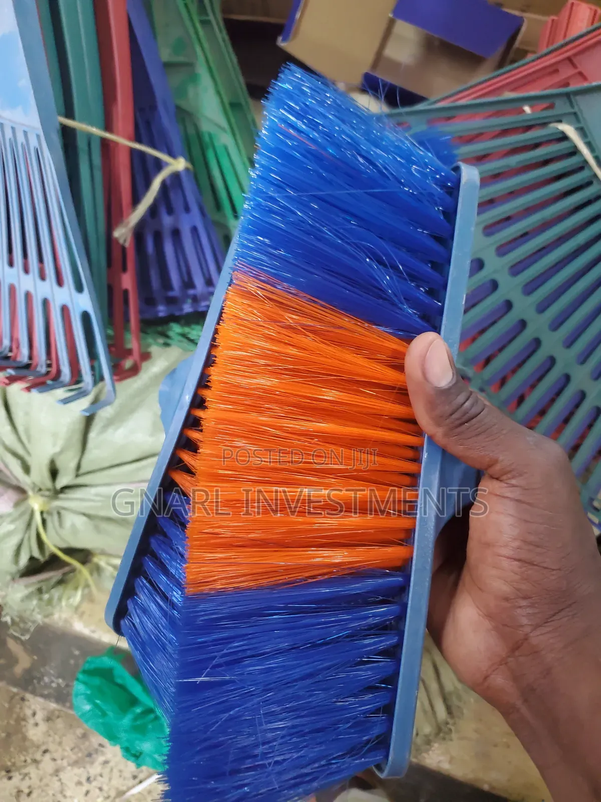 Plastic Soft Bristle Broom 4 Sweeping With Handle