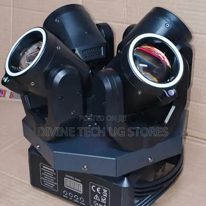 Shows a 4-Head Multi-Beam Spider Moving Head Stage Light