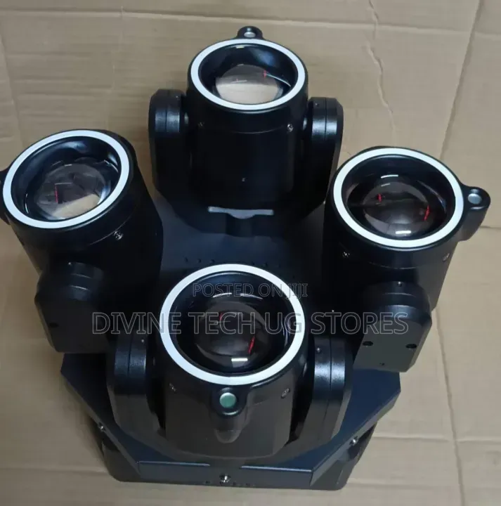 Shows a 4-Head Multi-Beam Spider Moving Head Stage Light