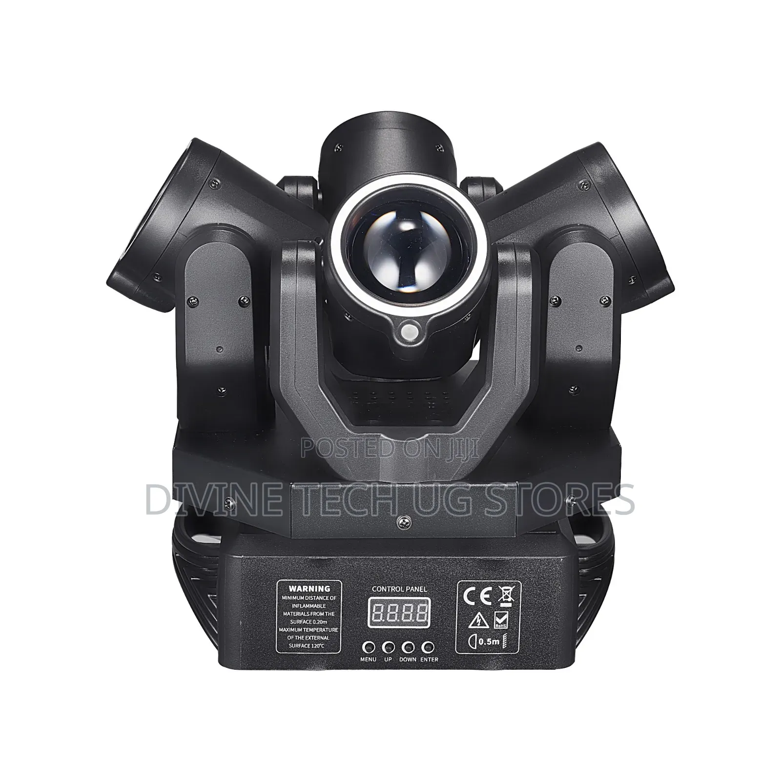 Shows a 4-Head Multi-Beam Spider Moving Head Stage Light