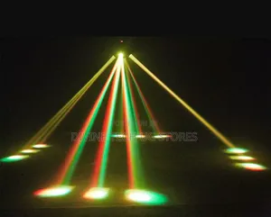 Shows a 4-Head Multi-Beam Spider Moving Head Stage Light