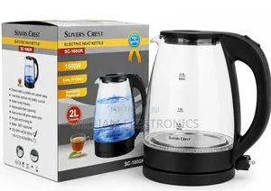 Silver Crest 2L Electric Glass Kettle With Blue LED Light
