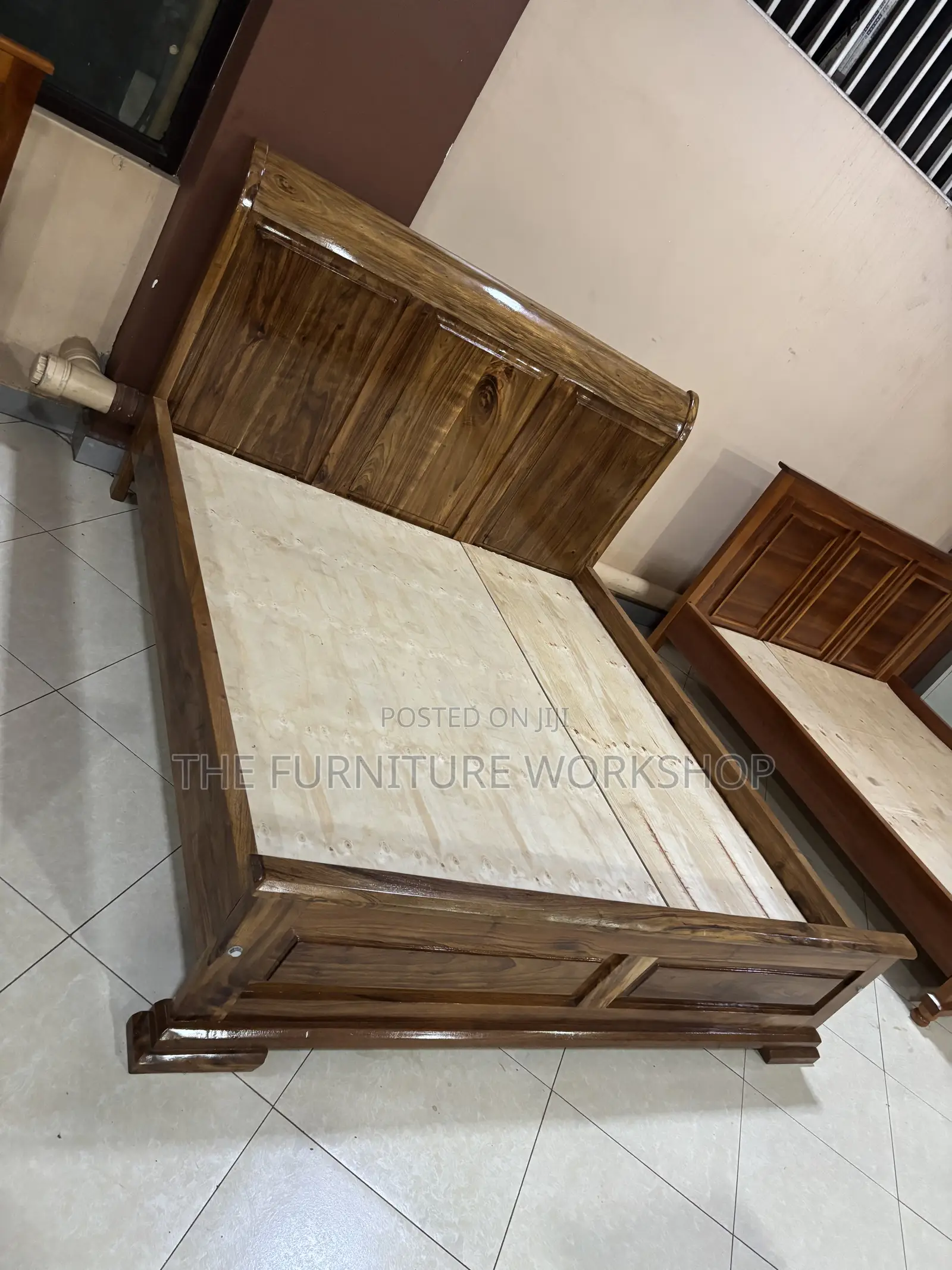 6 by 6 Bed in Uganda Wood