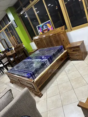 6 by 6 Bed in Uganda Wood