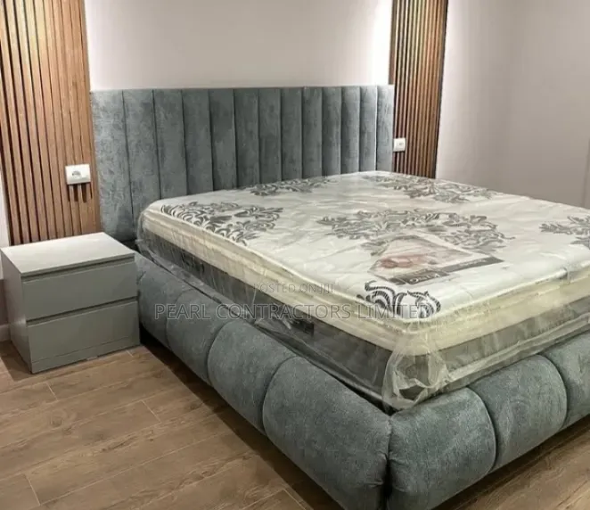 Beds/Martins Dressed Bed With Side Tables.