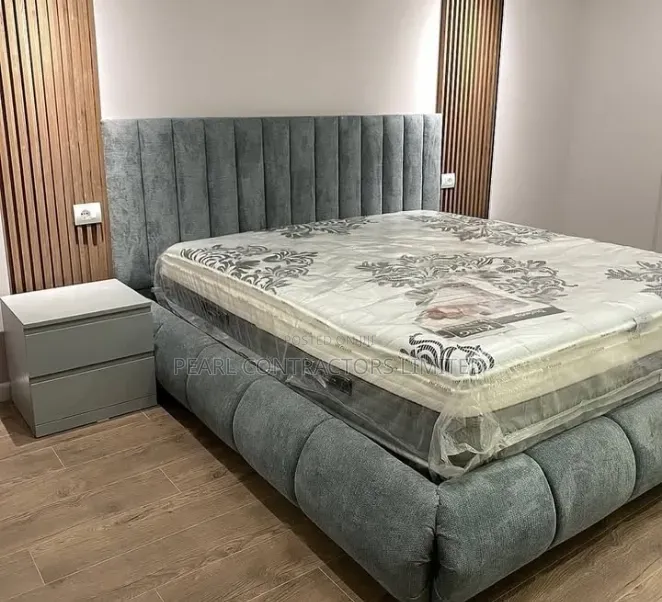 Beds/Martins Dressed Bed With Side Tables.