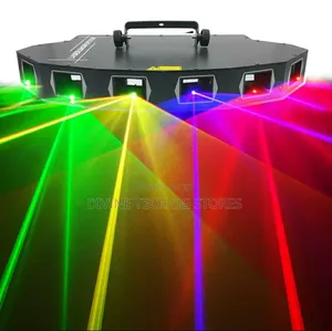 6 Head Laser Show Party Disco Stage Light Full Color With DMX Controls