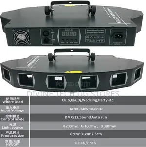 6 Head Laser Show Party Disco Stage Light Full Color With DMX Controls