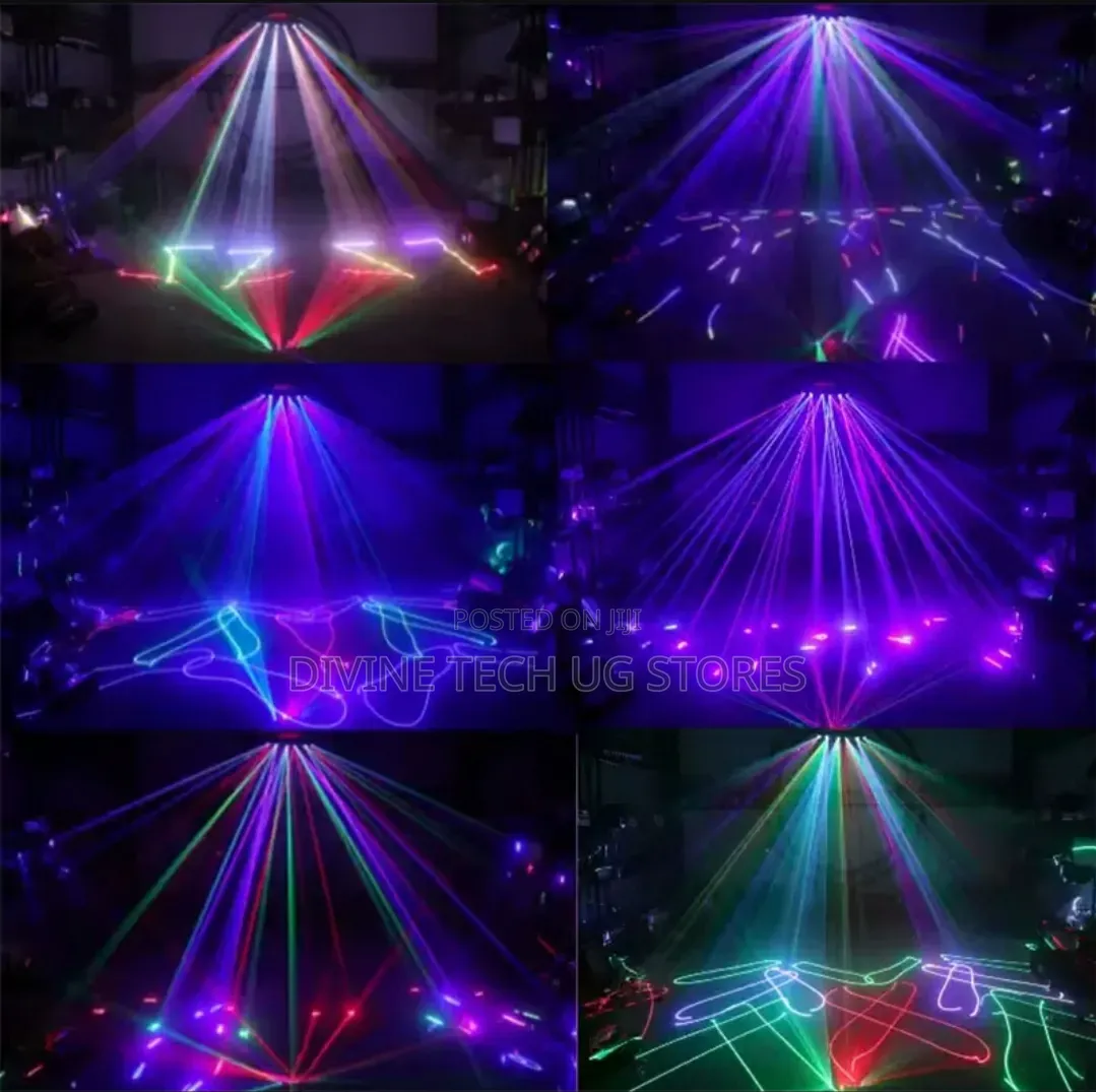 6 Head Laser Show Party Disco Stage Light Full Color With DMX Controls