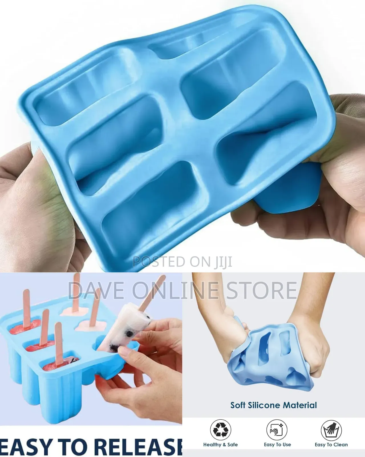 Silicone Ice Lolly Mould 6 Cavity – Silicone Popsicle Molds