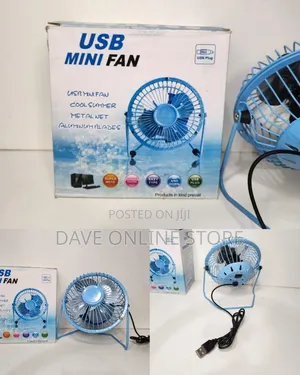 Mini Metal 4" USB Desk Fans