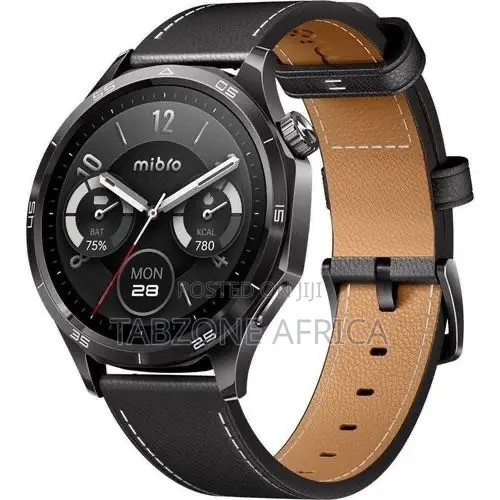 New Mibro Watch GT 1.43” AMOLED Display With GPS - Leather Strap