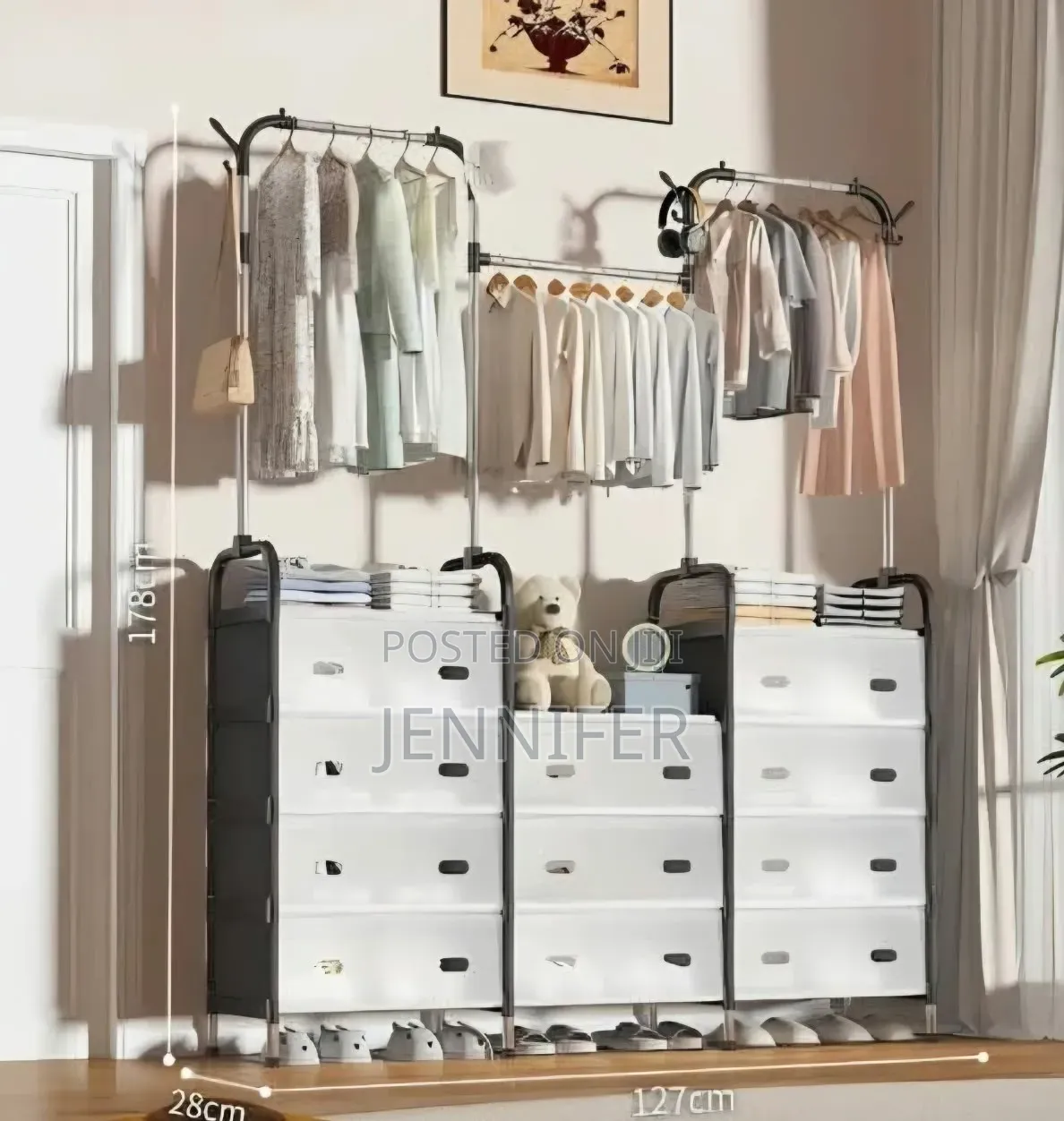 Multipurpose Garment Rack Clothes Drying Coat Hanger Stand