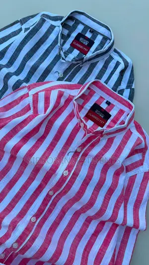 Mens 4F Striped Cotton Long Sleeve Shirt Regular Fit XL.