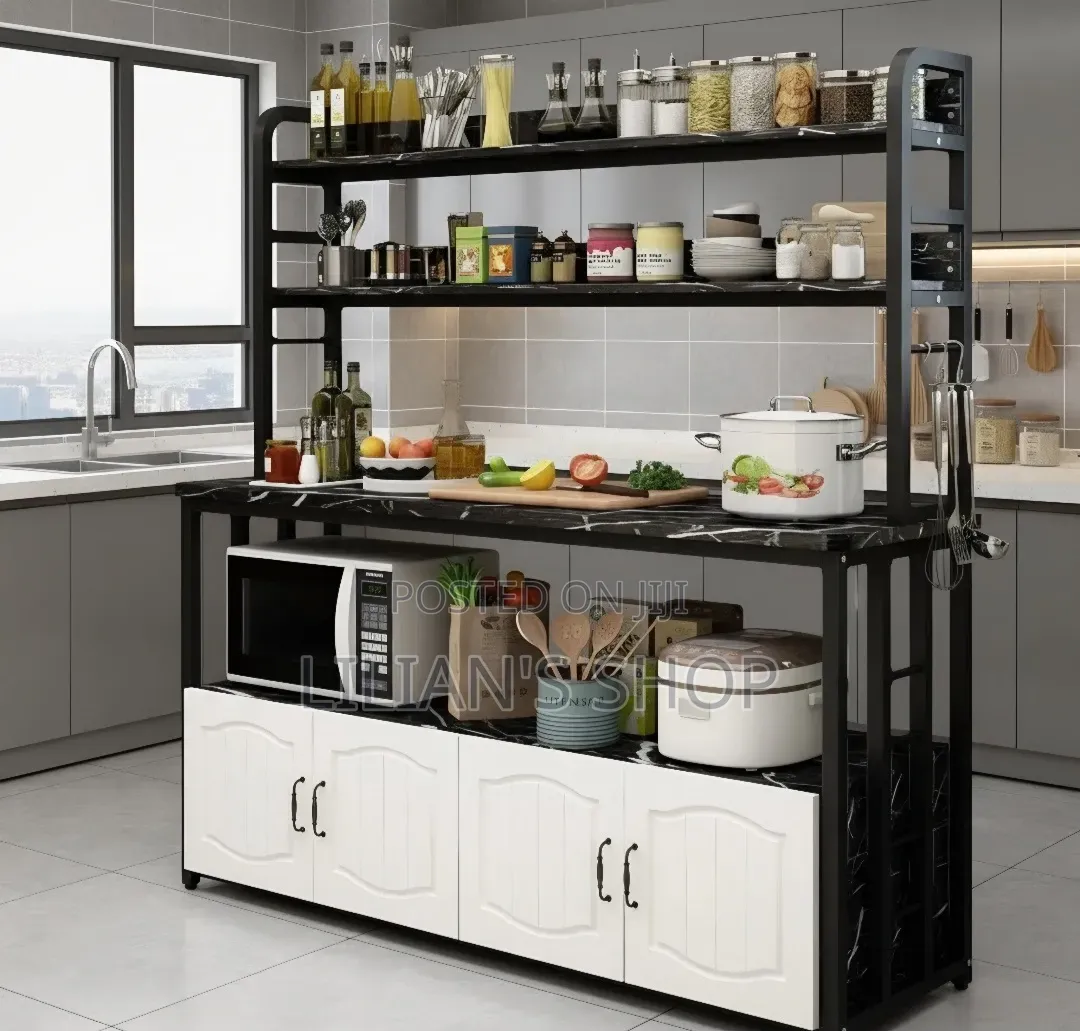 Multi-Layer Floor-Standing Kitchen Storage Rack