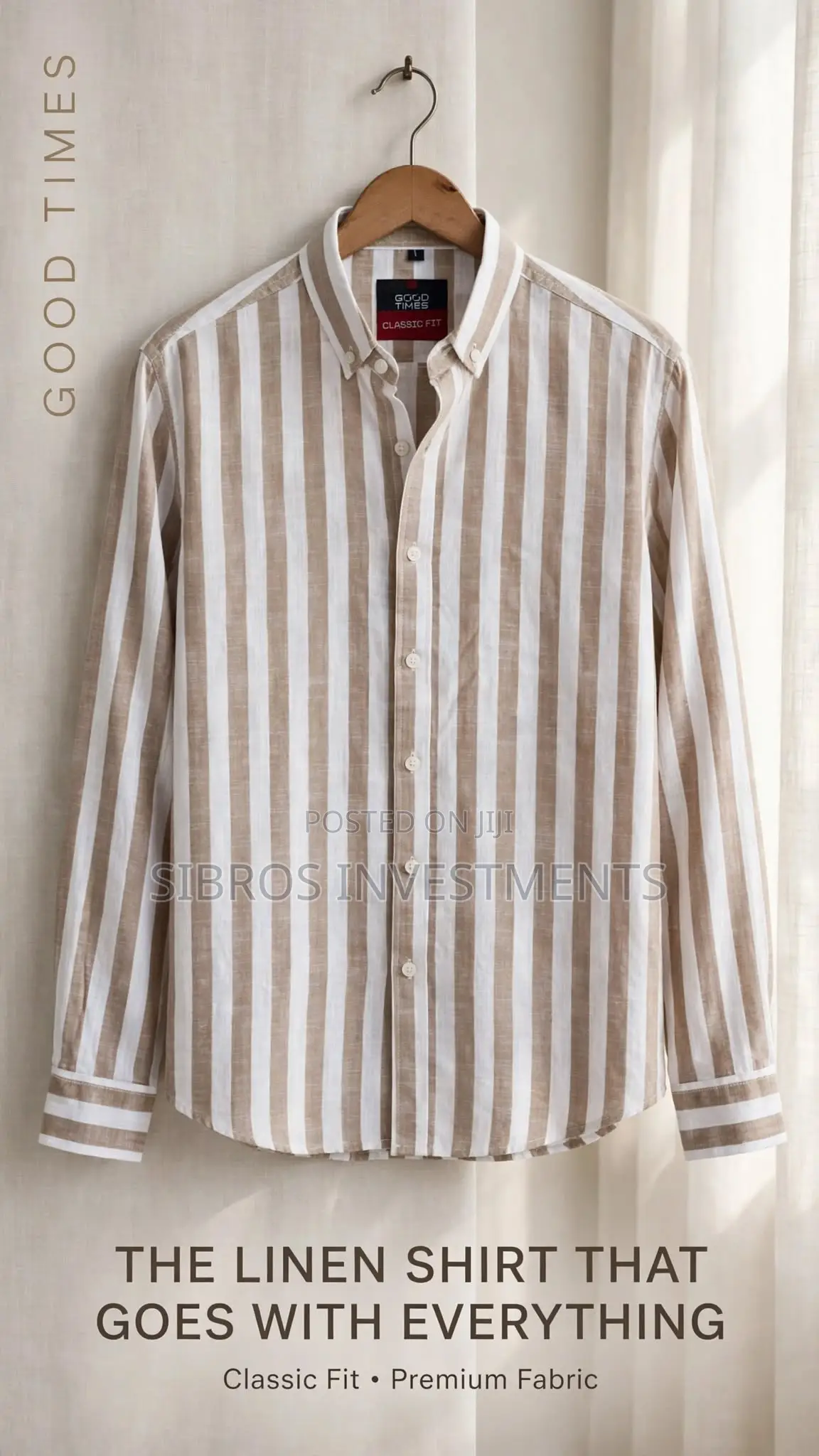 Elegant Mens Striped Shirt