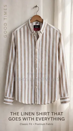 Elegant Mens Striped Shirt