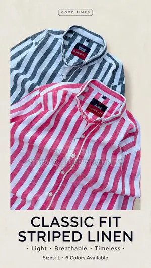 Elegant Mens Striped Shirt
