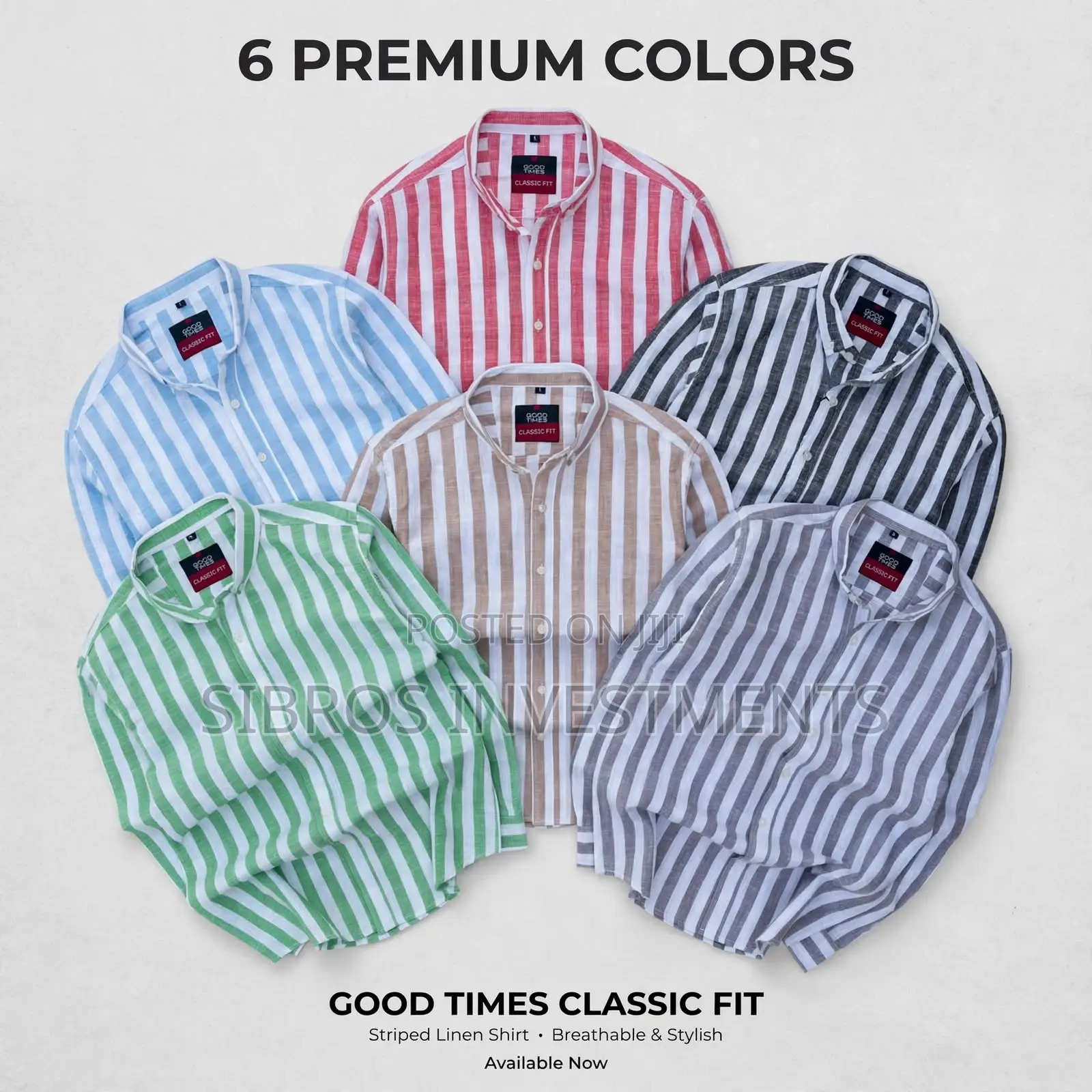 Elegant Mens Striped Shirt