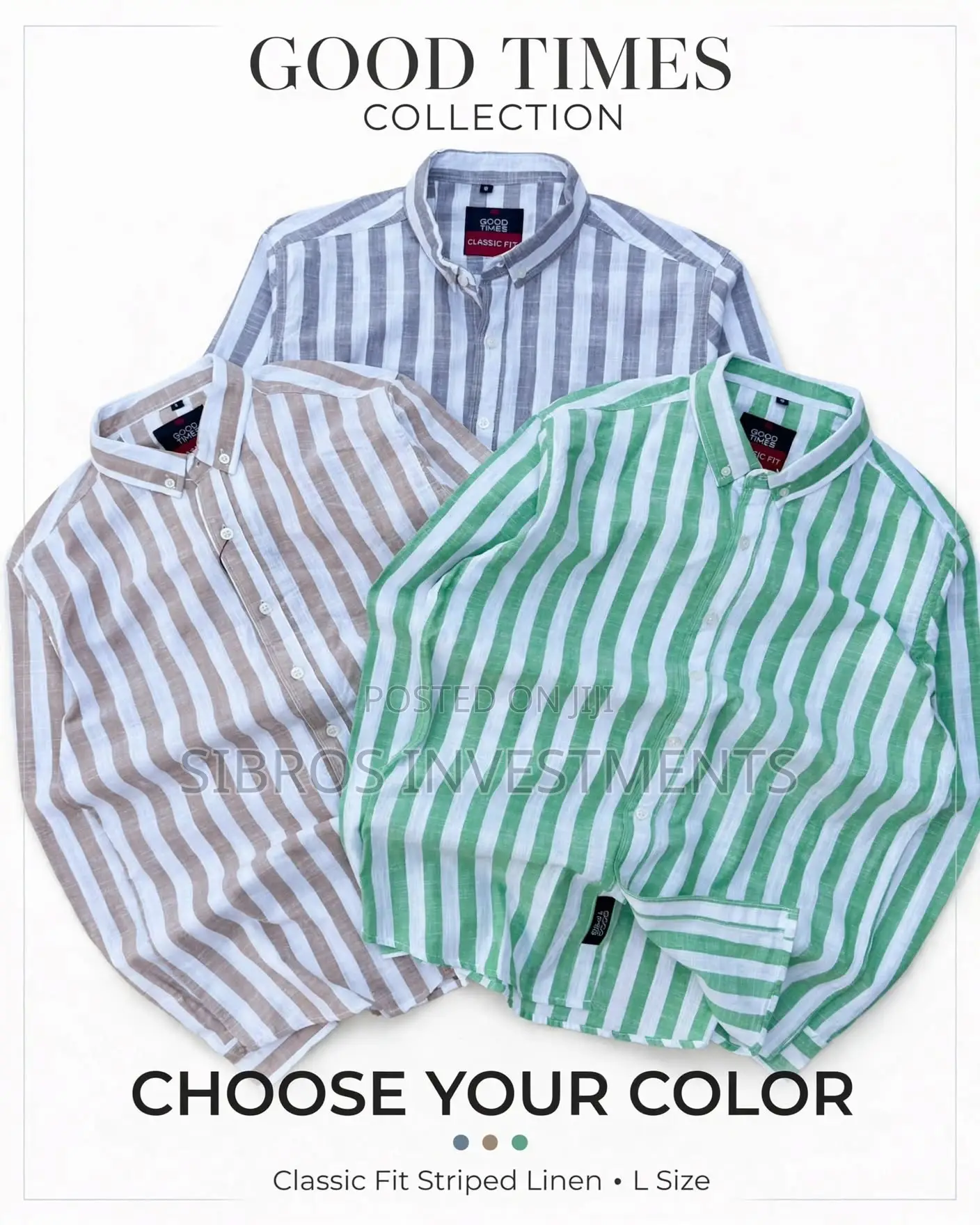 Elegant Mens Striped Shirt