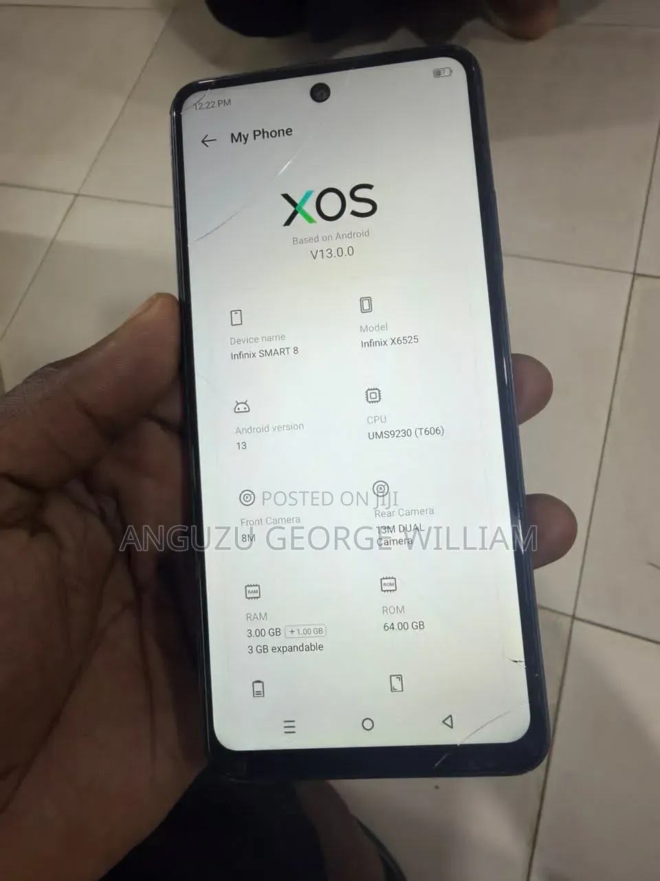 Infinix Smart 8 64 GB Blue