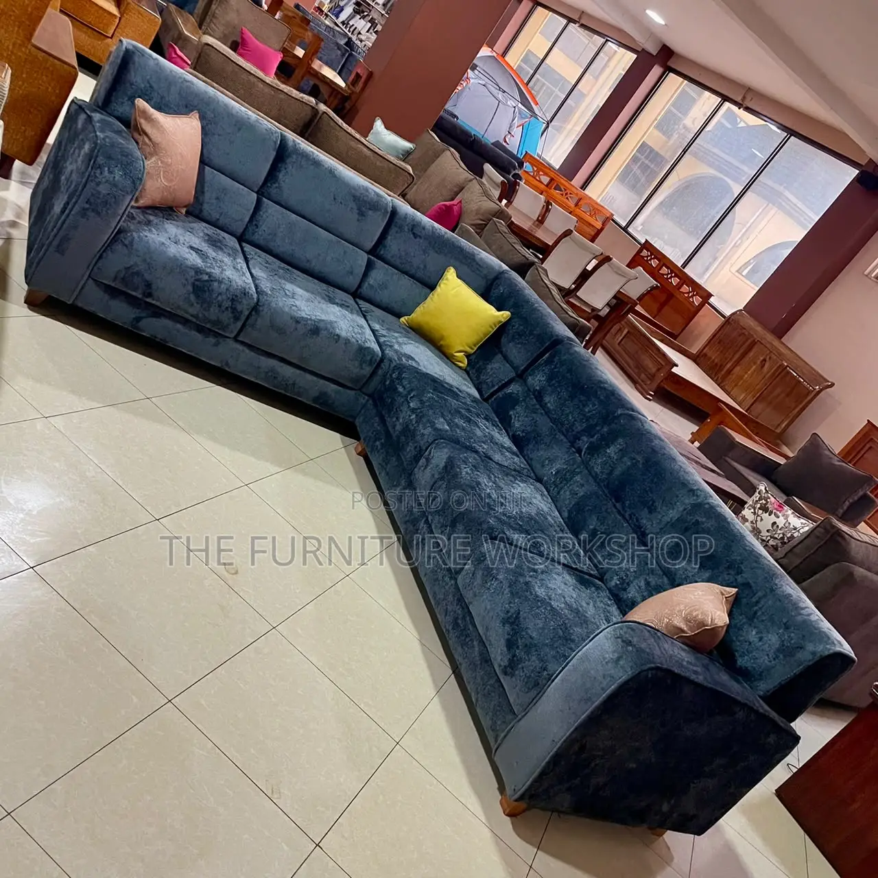 Gray Corner Sofa Set - Senana Hypermarket