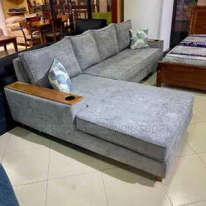 L Sofa Set, Gray - Senana Hypermarket