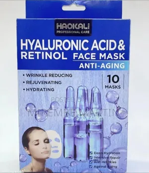 Haokali Professional Care Hyaluronic Acid Retinol Face Masks,