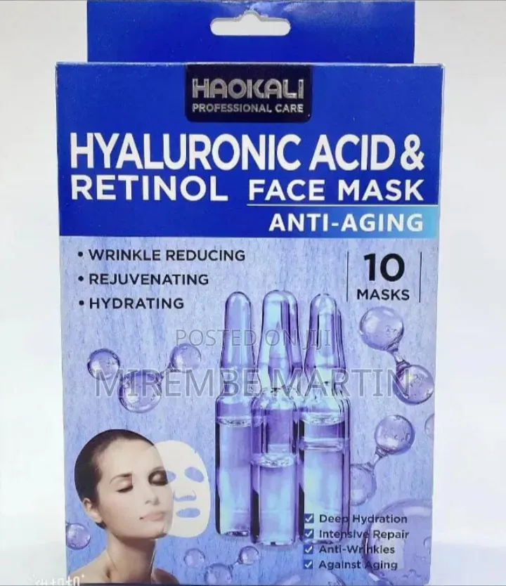 Haokali Professional Care Hyaluronic Acid Retinol Face Masks,