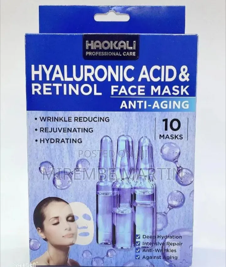 Haokali Professional Care Hyaluronic Acid Retinol Face Masks,