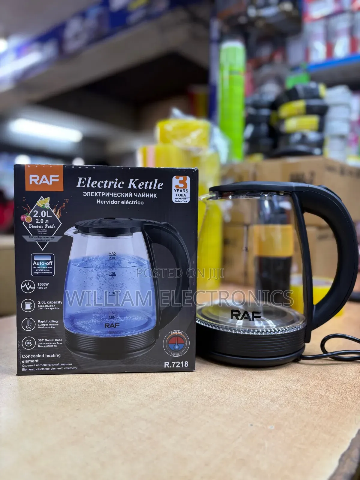 Raf 2l Glass Electric Kettle/Raf Electric Kettle