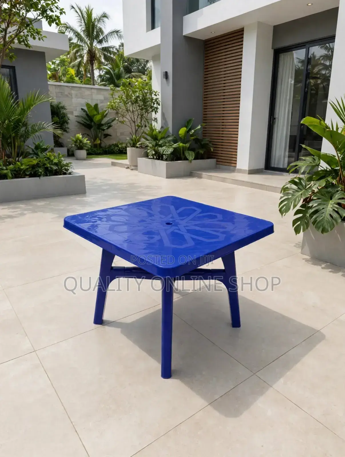 Royal Blue Square Plastic Table Plastic Table