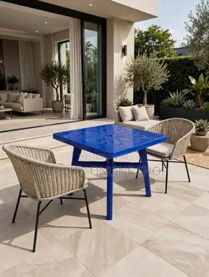 Royal Blue Square Plastic Table Plastic Table