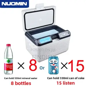 Car Refrigerator, Aluminum ABS 12L Portable RV Electric Cooler Freezer