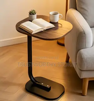 C-Shaped Sofa Side Table