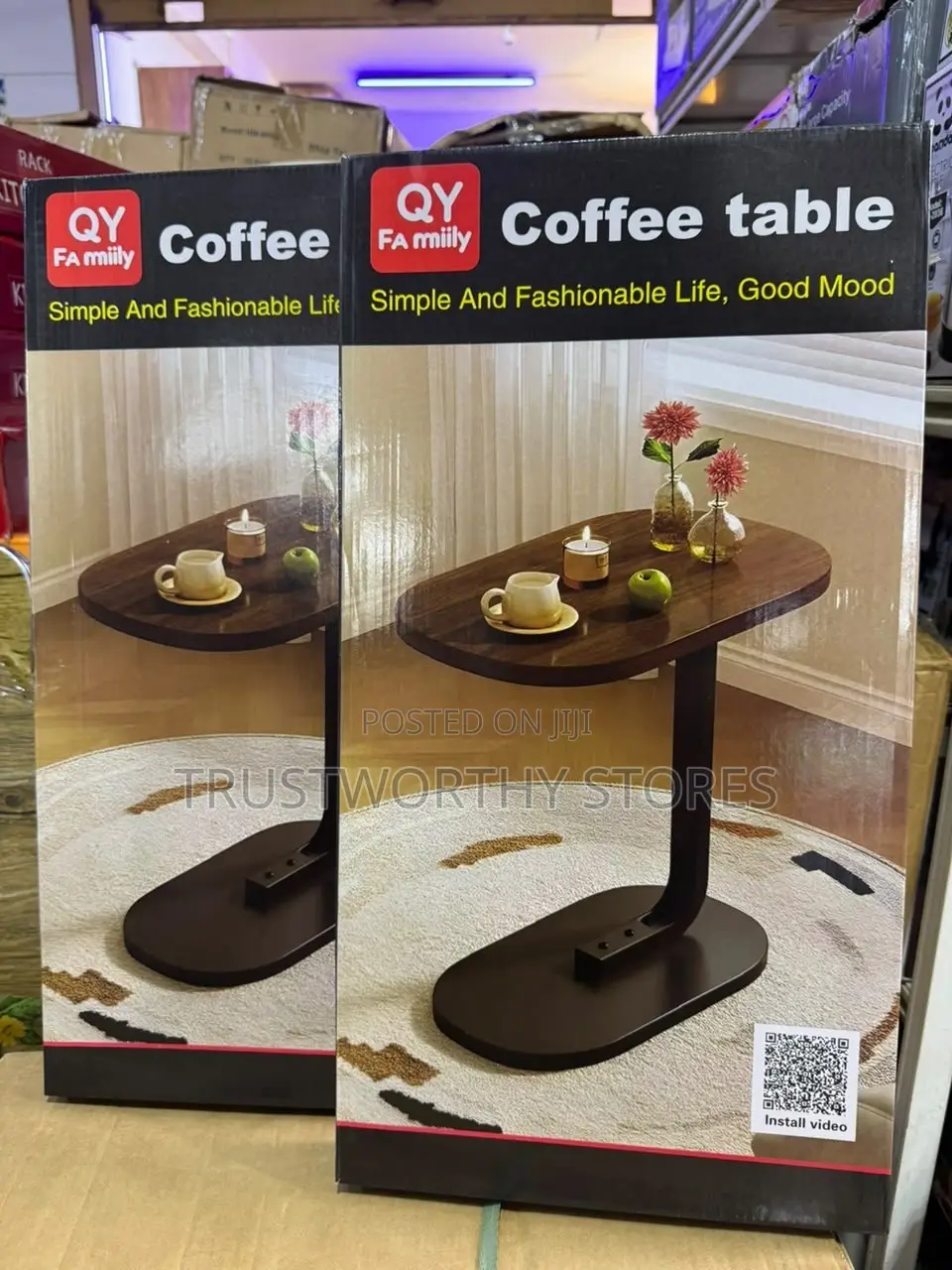 C-Shaped Sofa Side Table