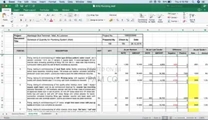 Bills of Quantities and Measurement Works