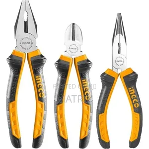 INGCO 3pcs Pliers Tool Set Wire Cutters 8" Combination Pliers 6"