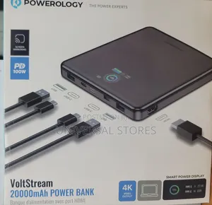 Powerology VoltStream 20000mAh Power Bank (100W PD)