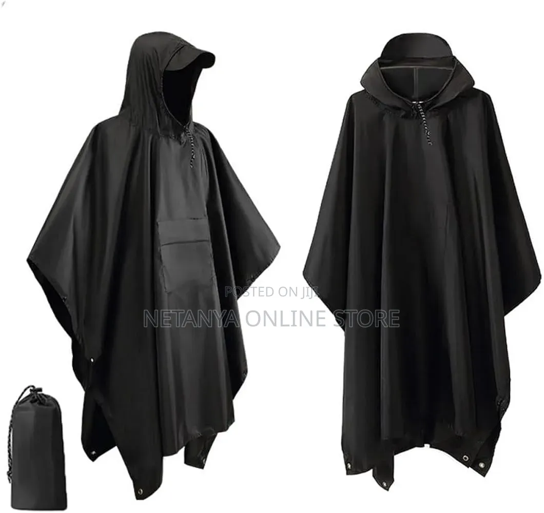 Pancho Lightweight New Hooded Adult Rain Coat