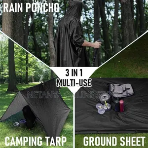 Pancho Lightweight New Hooded Adult Rain Coat