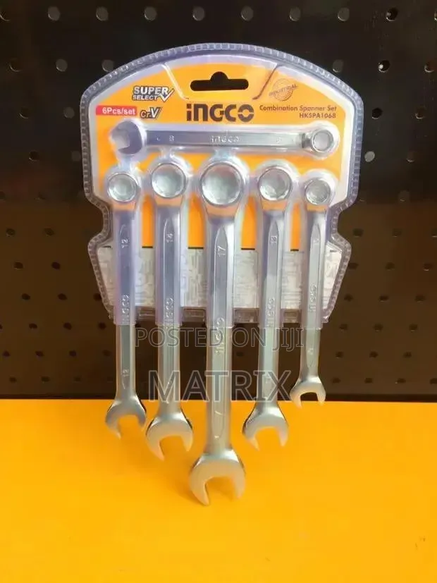 INGCO 6 PCS Industrial Ratchet Spanner Set 8-17mm