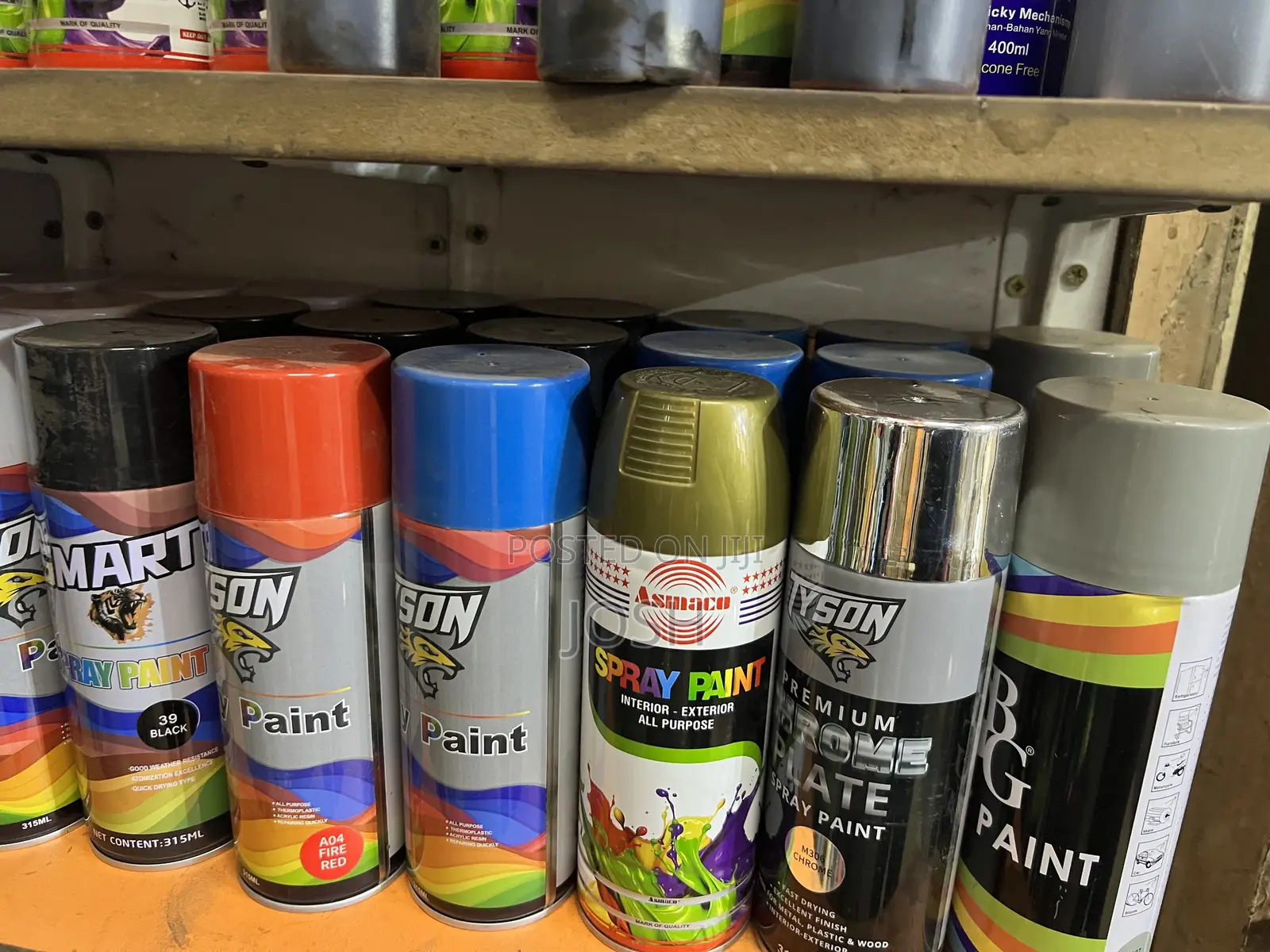 Spray Paint, Black, Red, Silver, Gold, Grey, White, Blue, Green