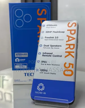 New Tecno Spark 50 128 GB Gray