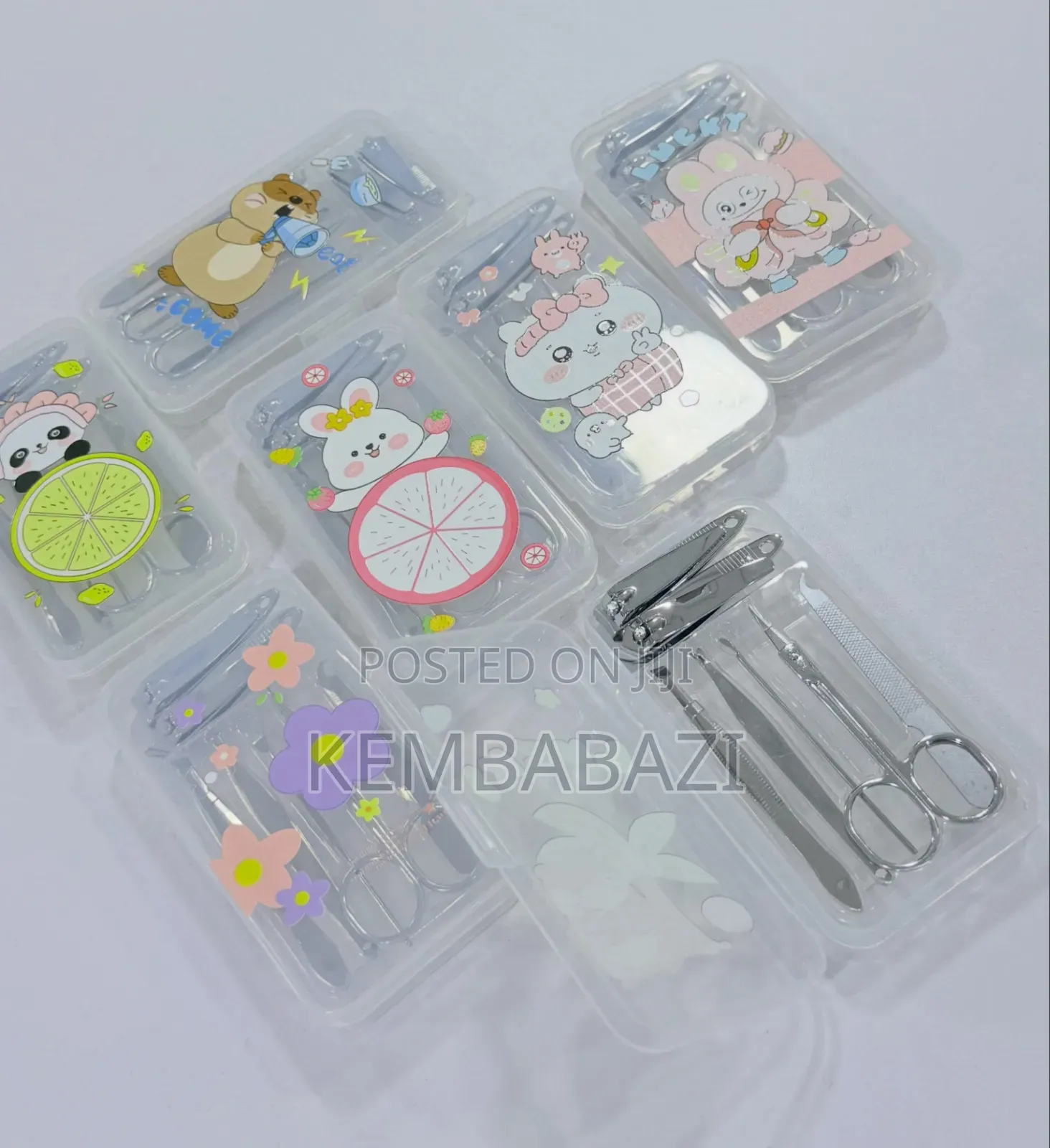 7-Piece Cute Floral and Cartoon Manicure Sets