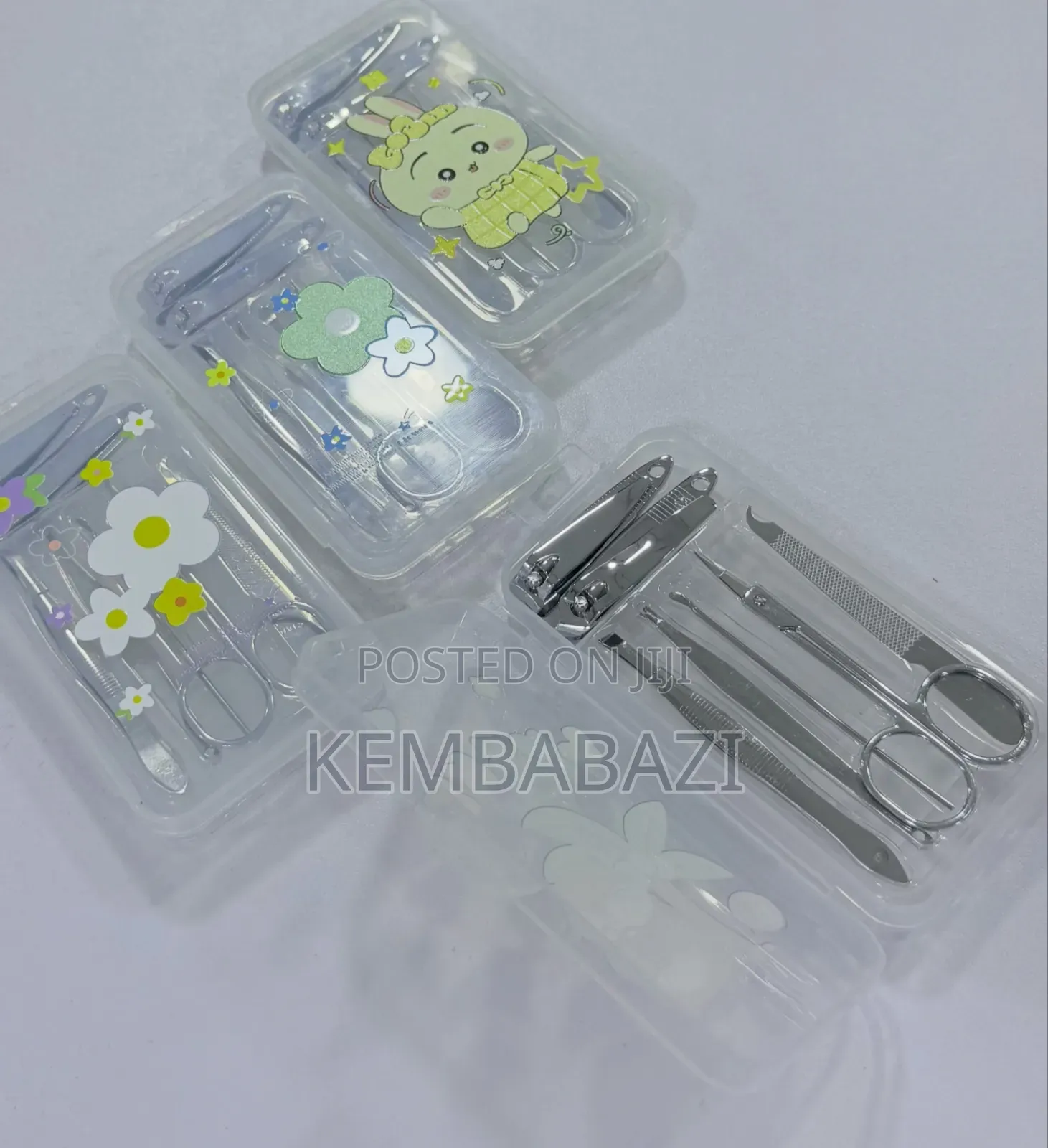 7-Piece Cute Floral and Cartoon Manicure Sets