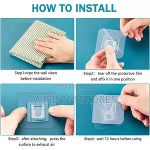 Double-Sided Strong Self-Adhesive Hook 12pcs