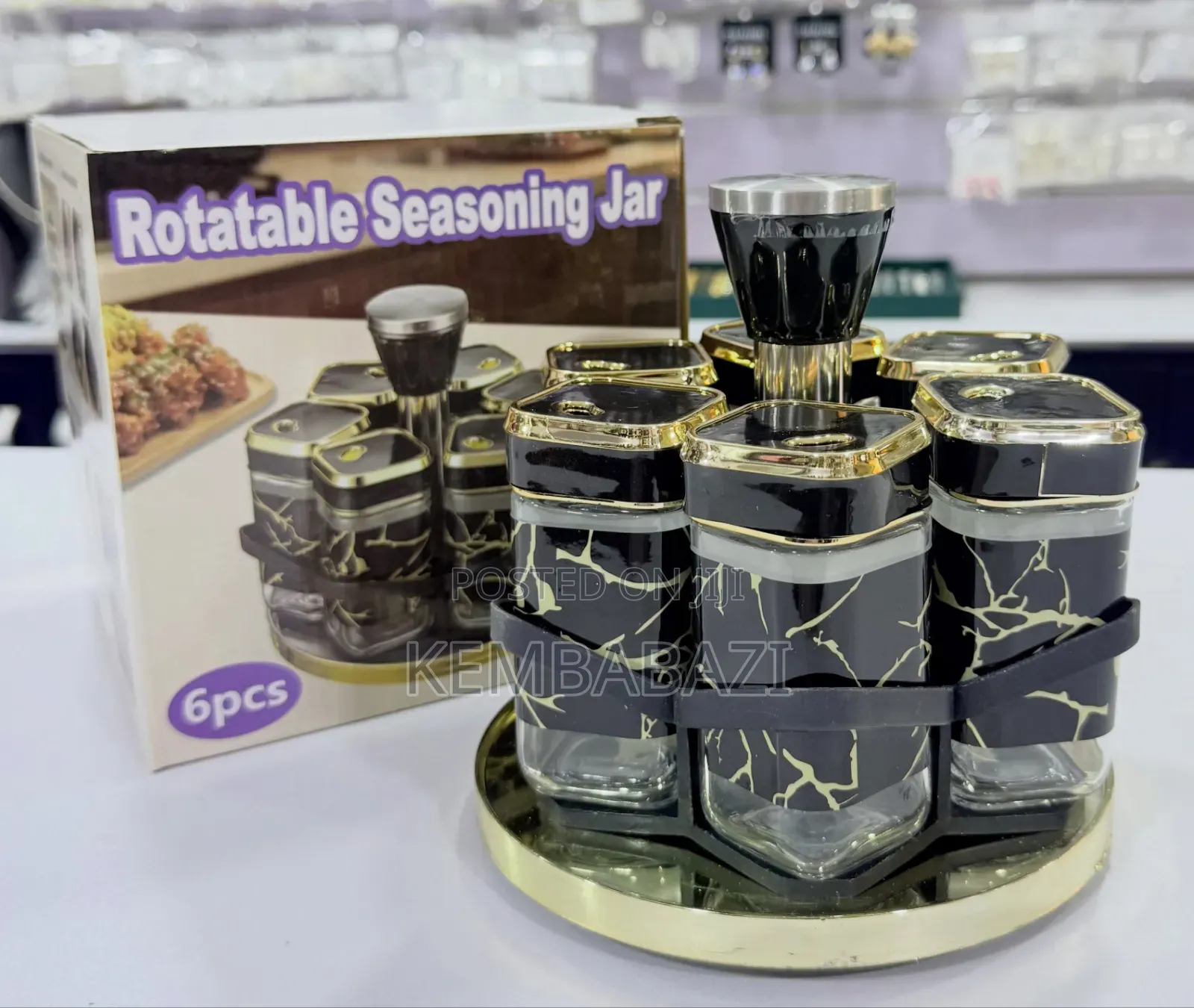 6-Piece Rotatable Seasoning Jar Set