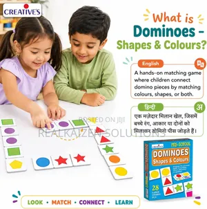 CREATIVES Educational Dominoes Shapes and Colours Card Game